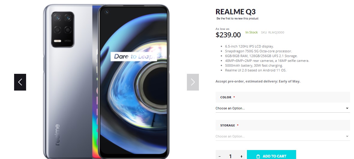 Deal: Realme Q3 pre-orders now live for $239 via Giztop - Gizmochina