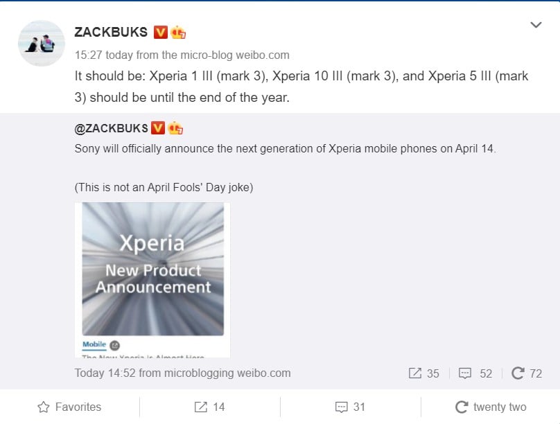 sony xperia event april 14 xperia 1 iii 10 iii Sony Xperia New Product Announcement Event on April 14