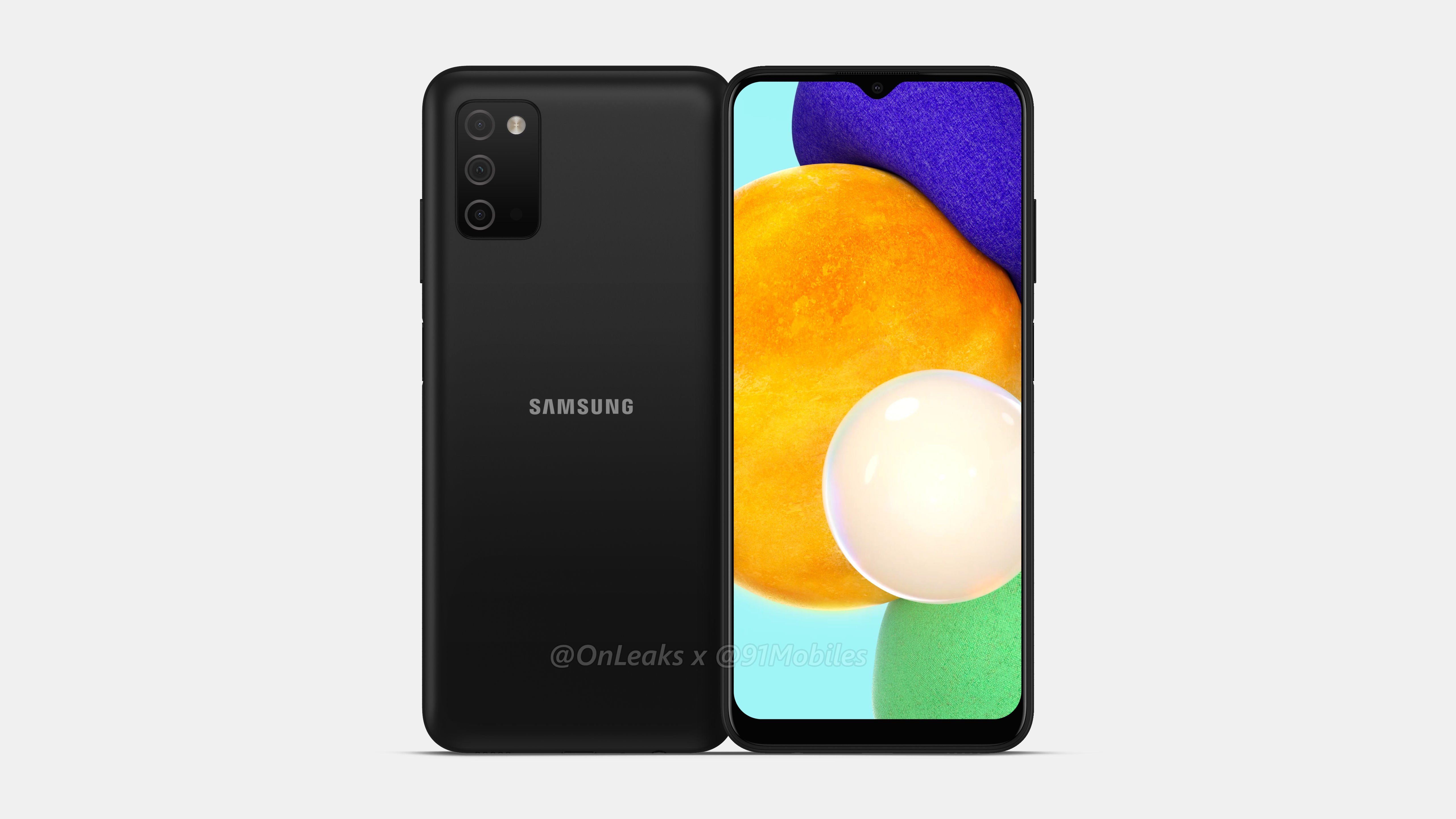 Samsung Galaxy A03s CAD renders by OnLeaks/91mobiles