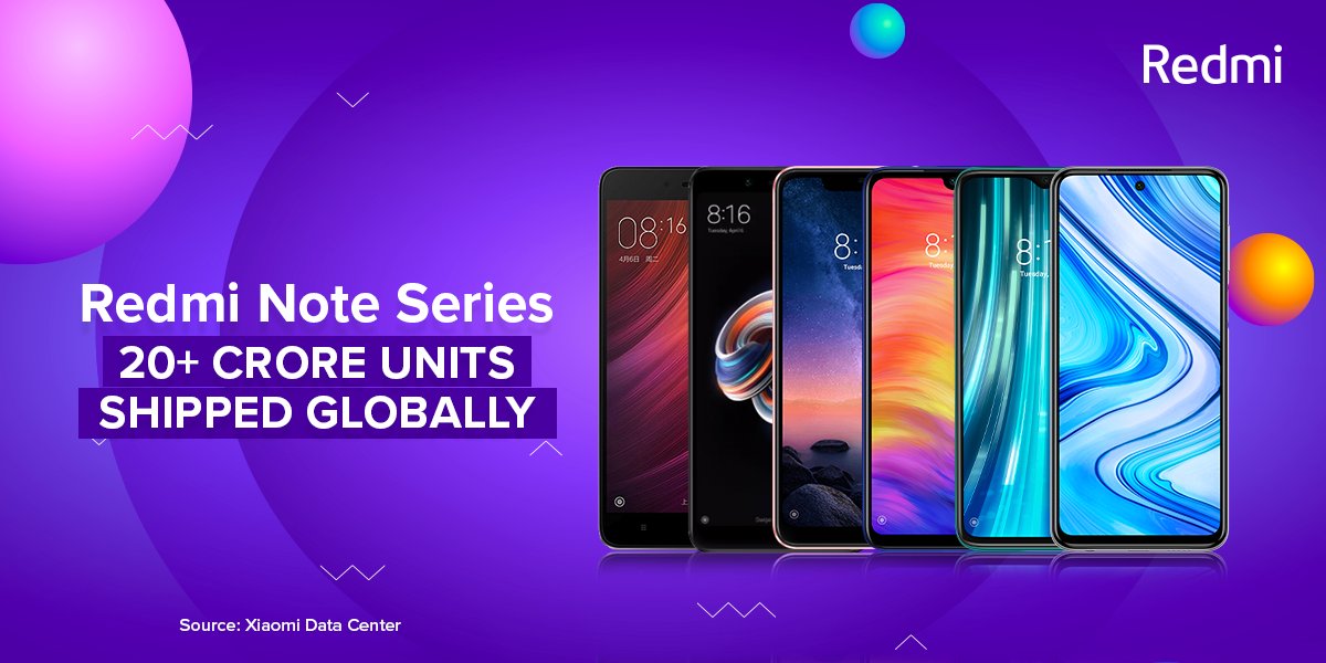 Xiaomi Redmi Note Series 200 Million Units Shipped Globally