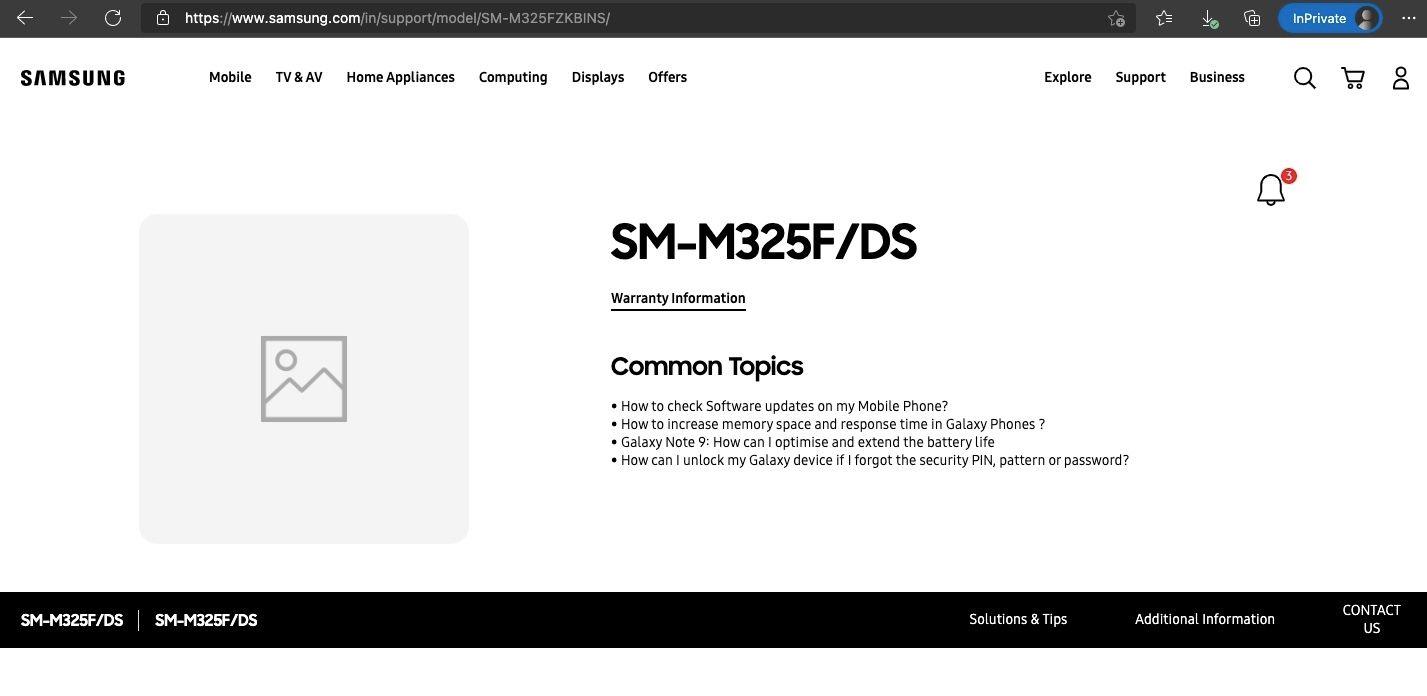 Samsung-Galaxy-M32-India-Support-Page