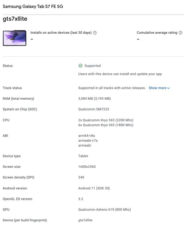 Samsung-Galaxy-Tab-S7-FE-5G-Google-Play-Console