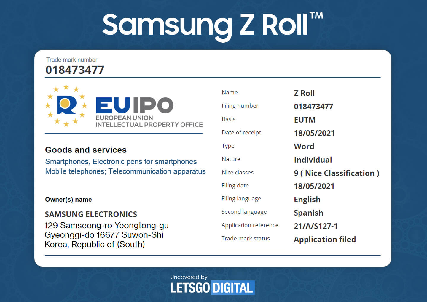 Samsung Galaxy Z Roll Trademark