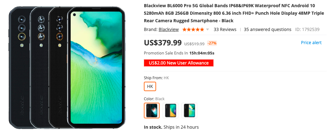 Deal: Get Blackview Bl6000 Pro 5G for $379.99 (Original Cost $450) -  Gizmochina