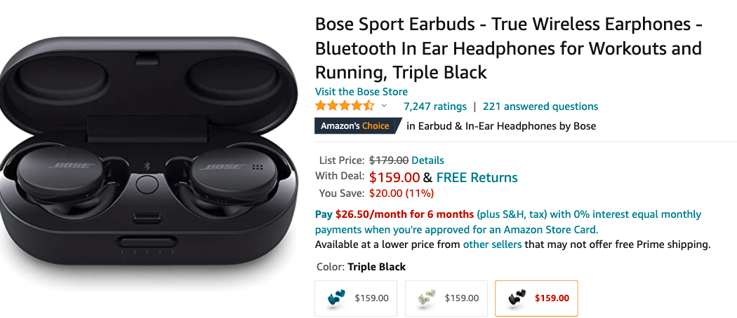 bose sports earbuds