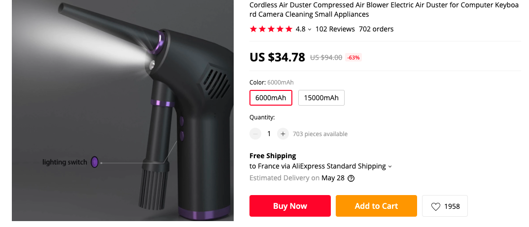 Cordless Air Duster