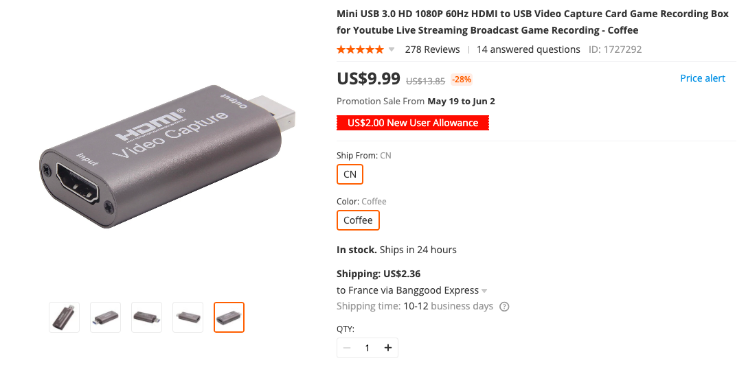 Super Mini USB 3.0 Capture Card