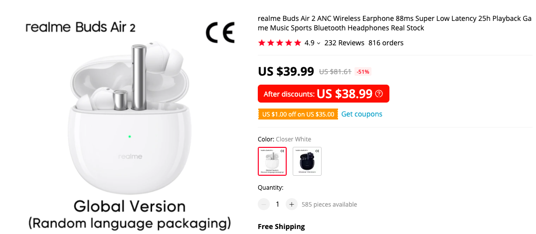 Realme Buds Air 2