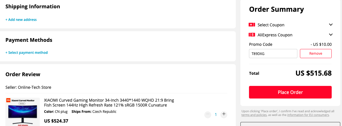 Xiaomi 34” Curved Gaming Monitor