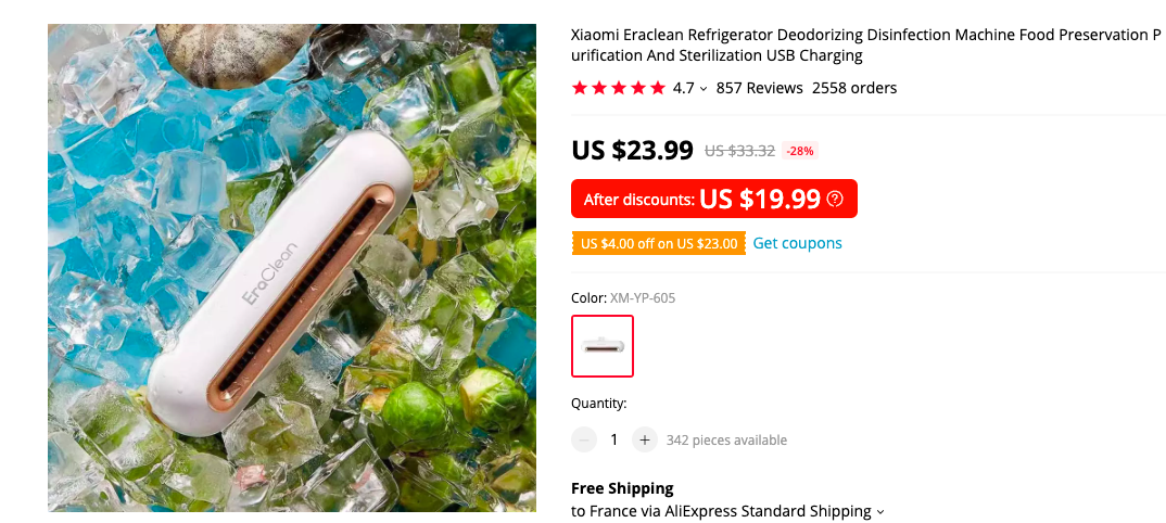 Eraclean Refrigerator Deodorizing