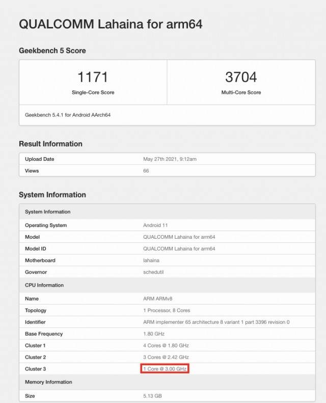 Snapdragon 888+ Geekbench listing appears, likely to power some
