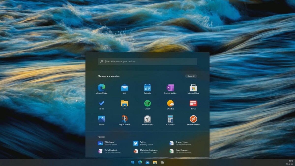 Windows 10x UI