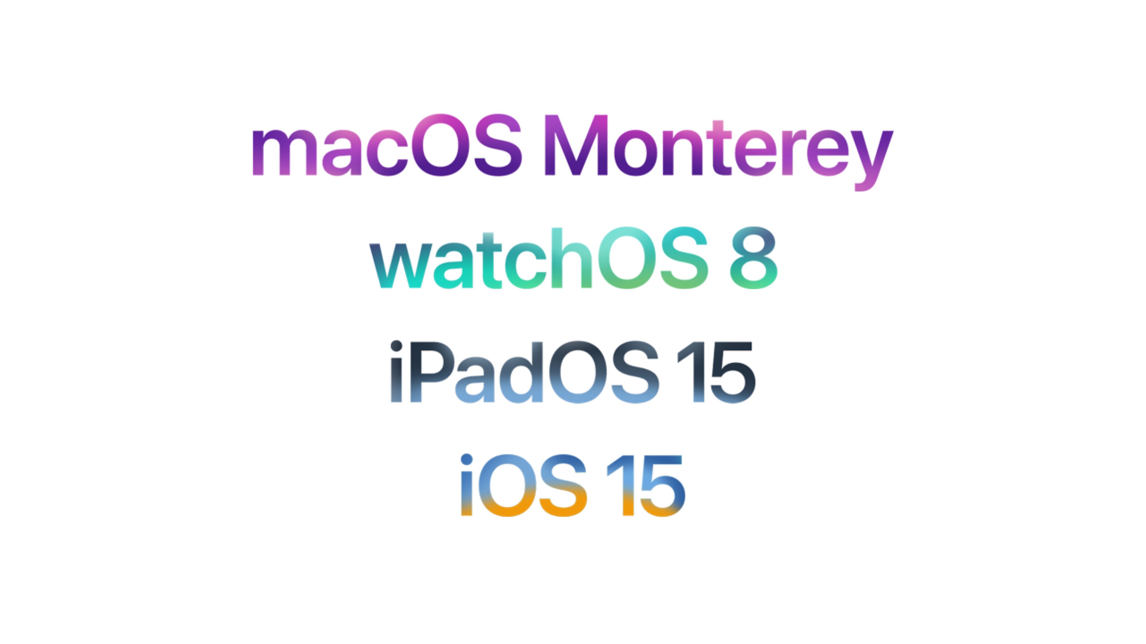 Apple macOS Monterey watchOS 8 iPadOS 15 iOS 15 Featured