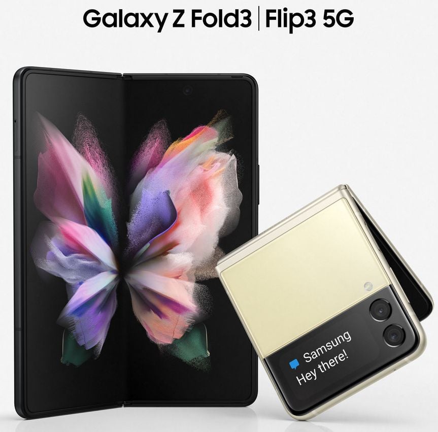 Galaxy Z Fold3 and Galaxy Z Flip3 5G render