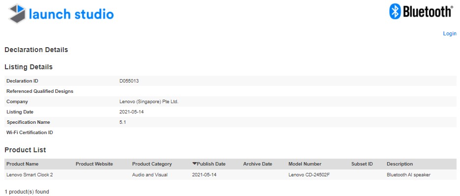 Lenovo Smart Clock 2
