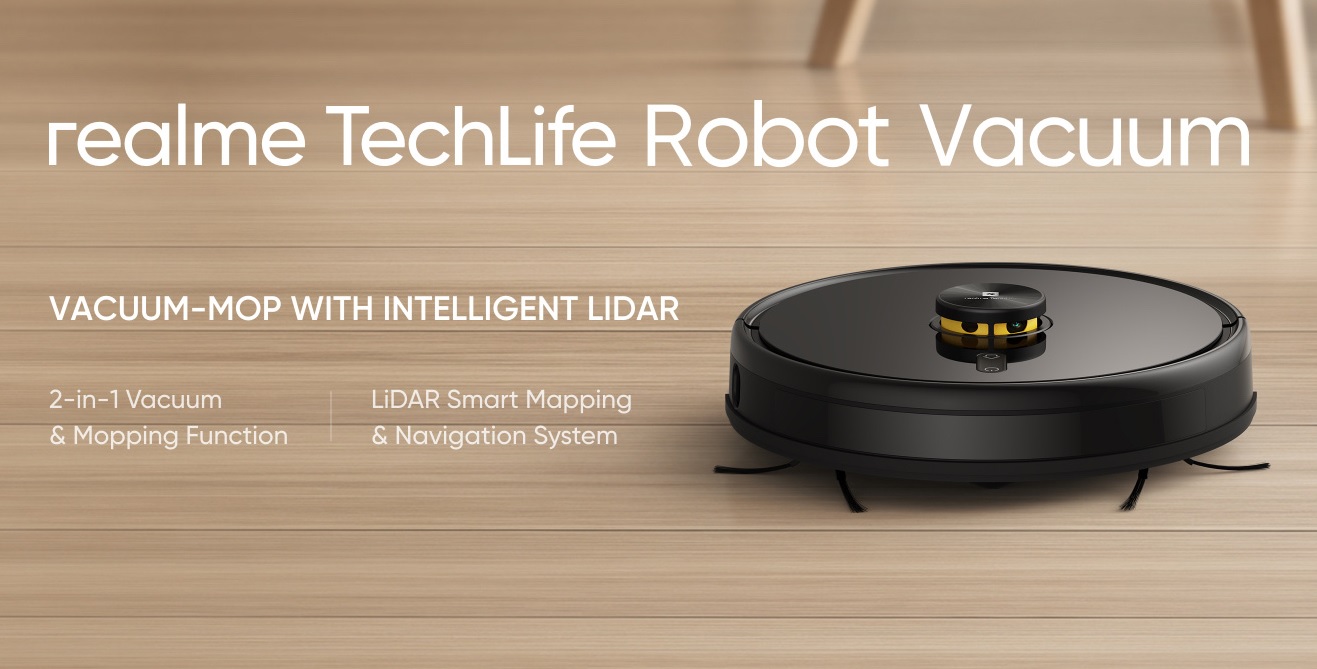 Realme TechLife Robot Vacuum announced in Europe for €299 Gizmochina