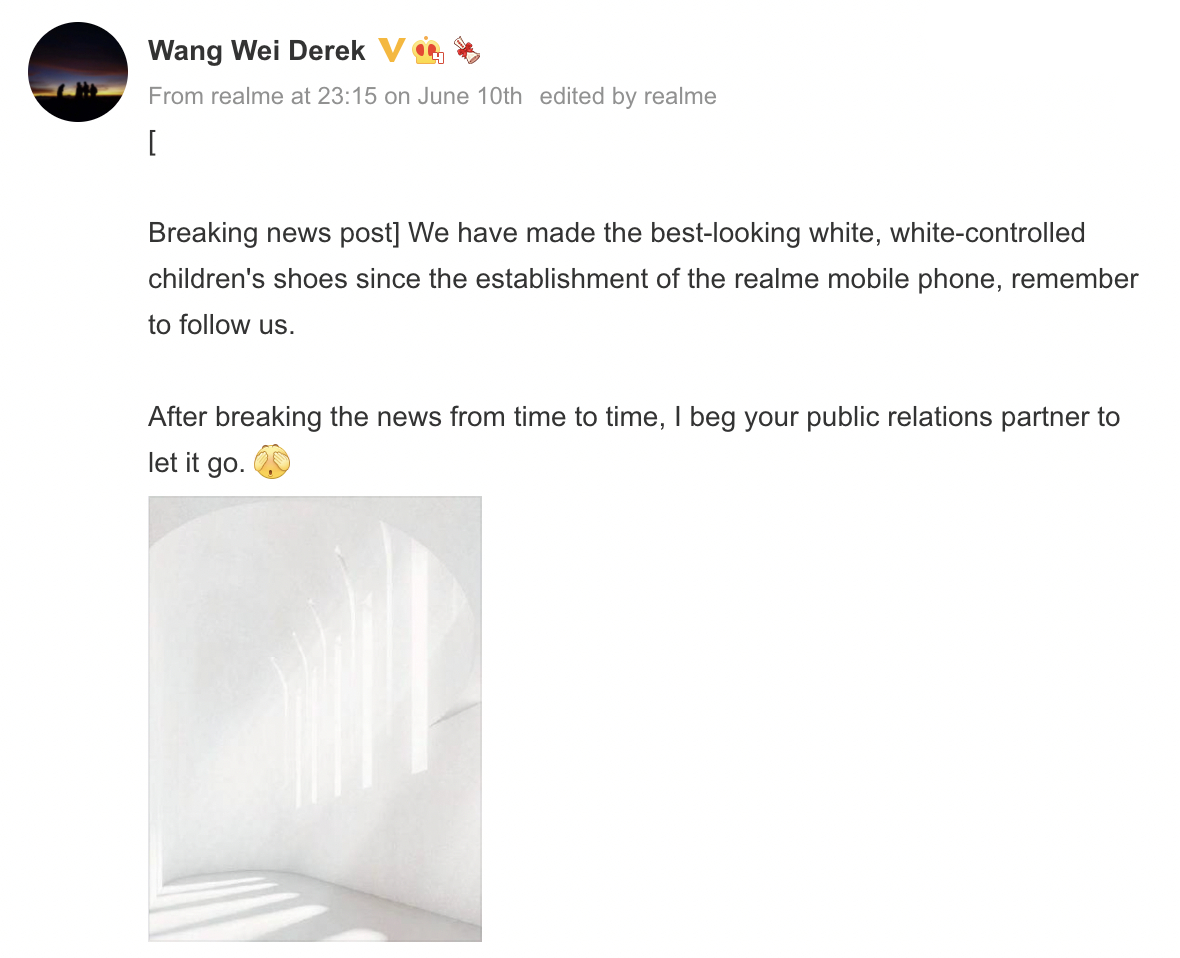 Realme Best-Looking White Smartphone Teaser