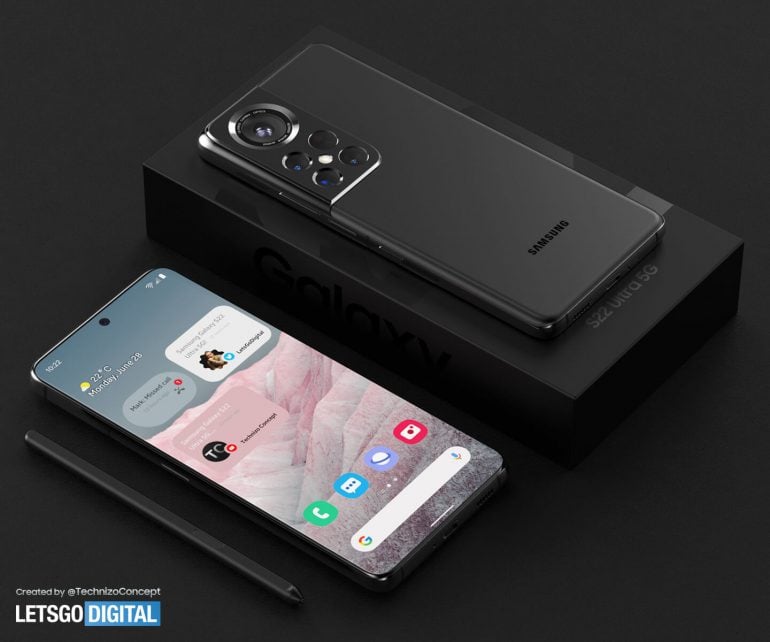 Samsung Galaxy S22 Ultra Render