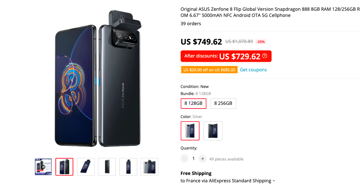 Asus Zenfone 8 Flip Global Version