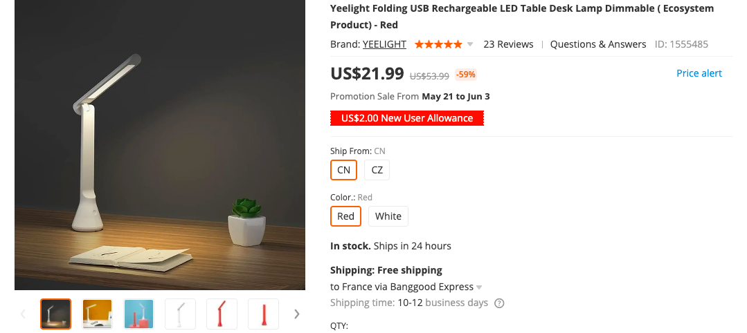 Yeelight Foldable Desk Lamp