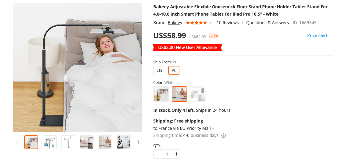 Bakeey Adjustable Gooseneck Phone / Tablet stand