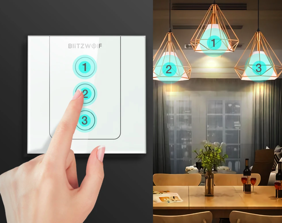 BlitzWolf BW-SS9 WiFi Smart Wall Light Switch