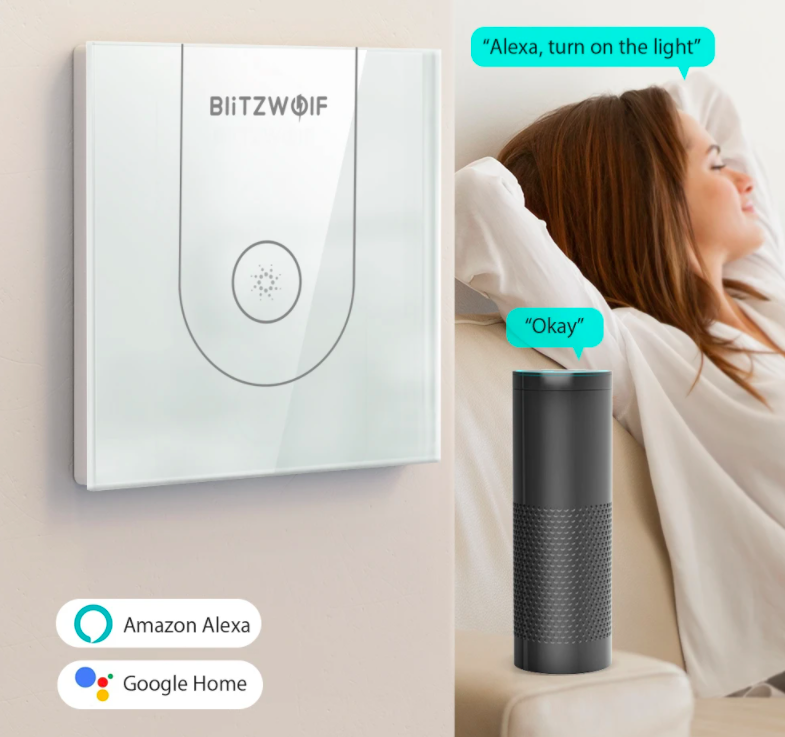 BlitzWolf BW-SS9 WiFi Smart Wall Light Switch