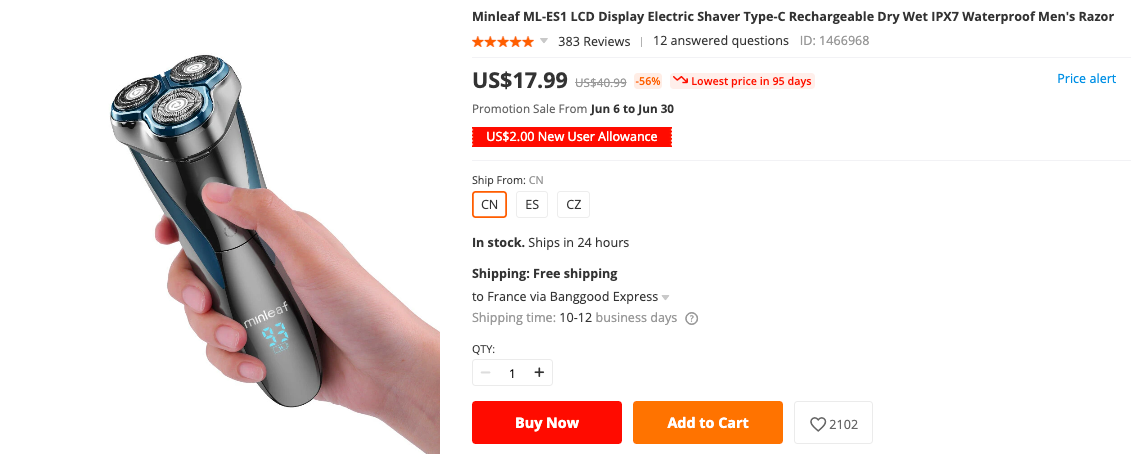 Minleaf ML-ES1 Electric Shaver