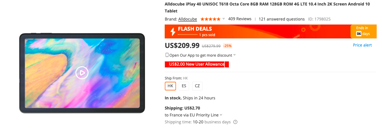 Alldocube iPlay 40 Tablet