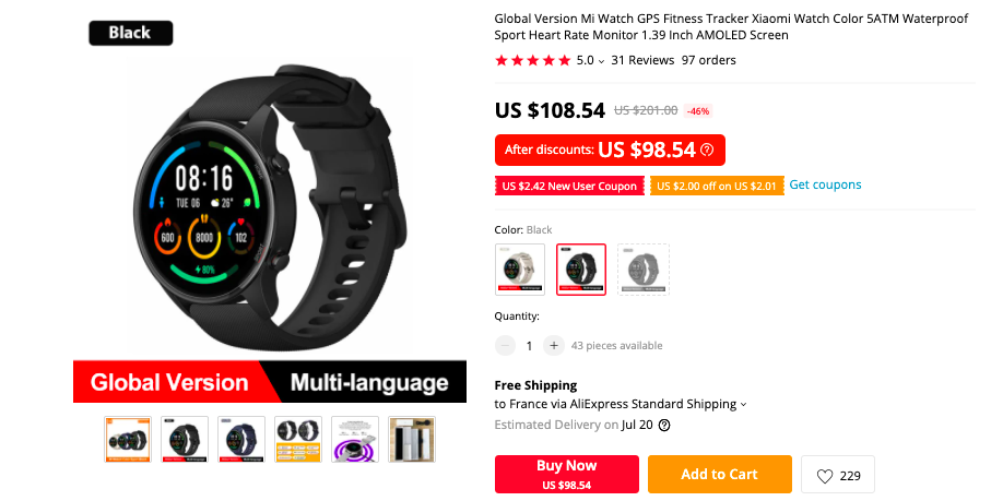 Xiaomi Mi Watch Global Version 