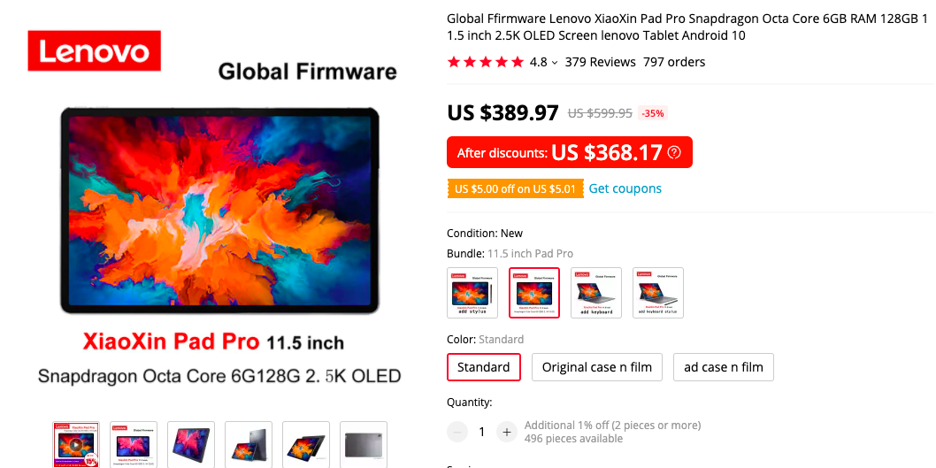 Lenovo XiaoXin Pad Pro