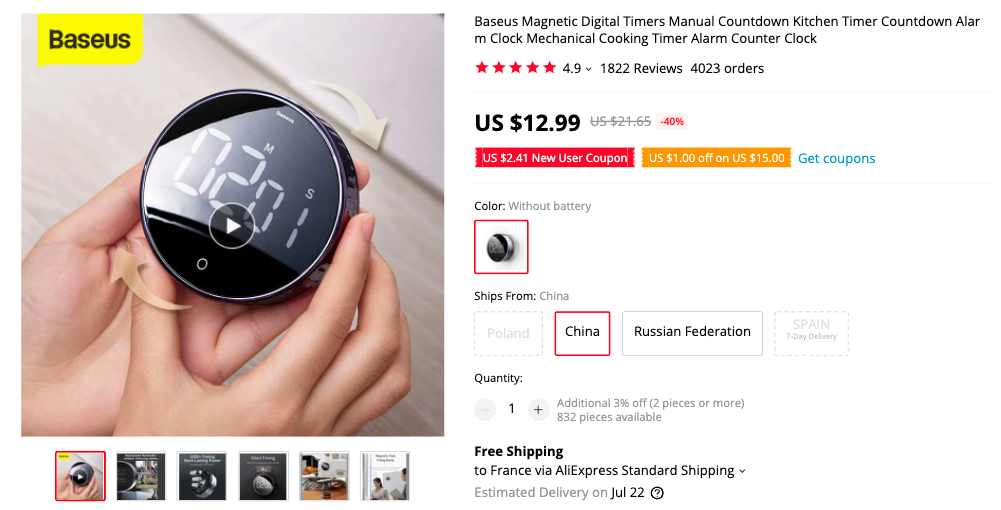 Baseus Magnetic Digital Timer
