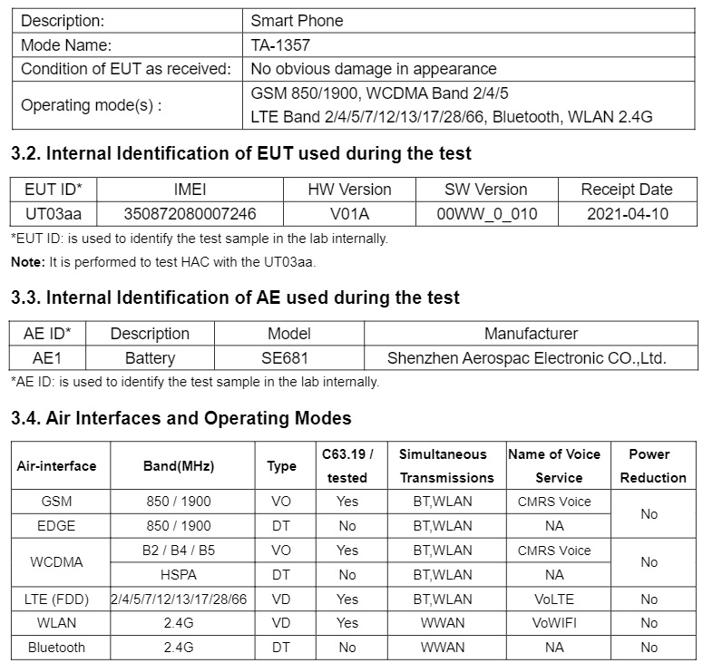 TA-1357-specs