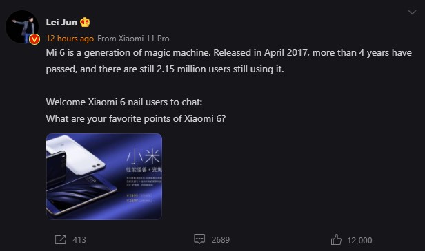 Xiaomi Mi 6 users