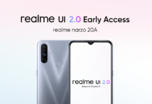 realme narzo 20A joins the realme UI 2.0 Early Access initiative realme narzo 20A realme UI 2.0 Early Access Update