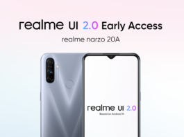 realme narzo 20A realme UI 2.0 Early Access Update