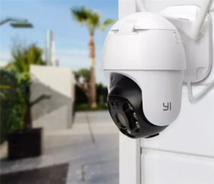 YI 3rd-gen Outdoor Smart PTZ Camera with 360° view, waterproof build ...
