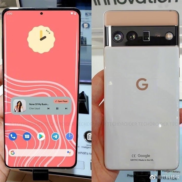 Google Pixel 6 Pro Live Shot Spotted Reveals Curved Display Unique Dual Tone Design Gizmochina