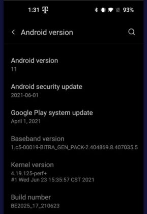 OnePlus Nord N10 5G Android 11