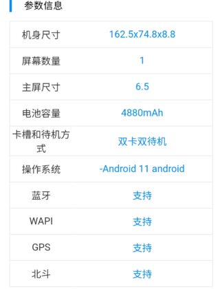 Realme RMX3381 TENAA preliminary specs 2