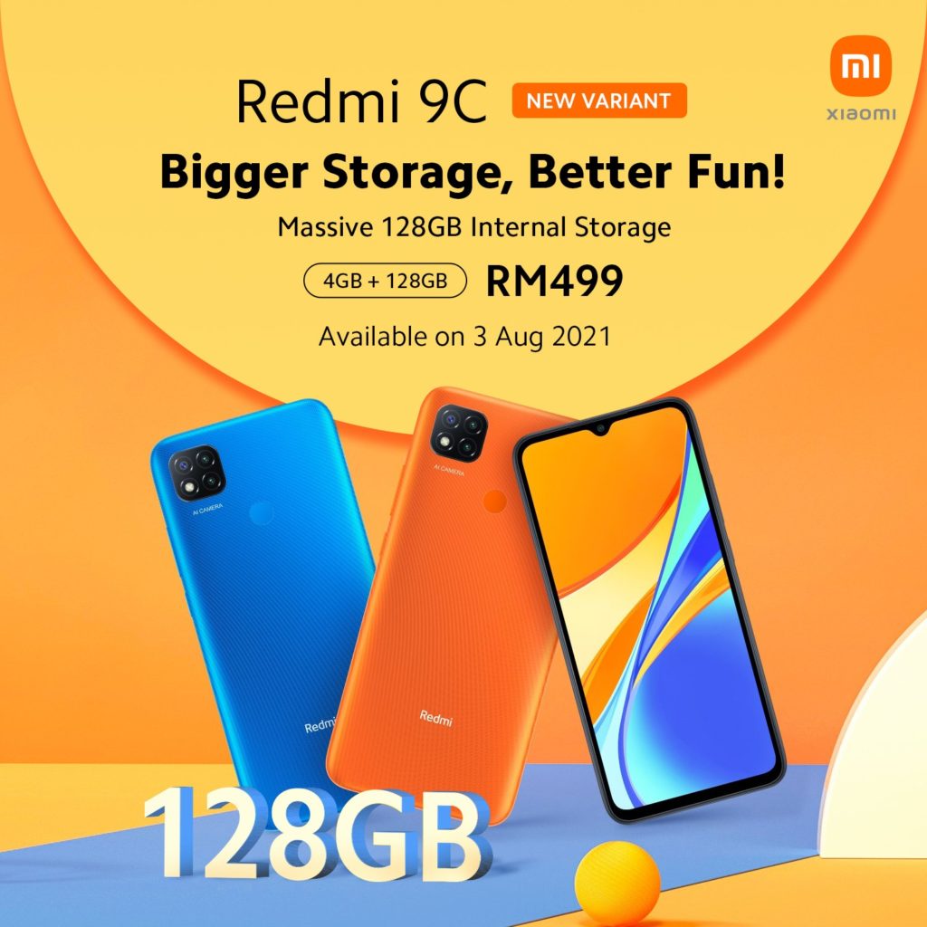 Redmi 9C with higher 4GB RAM + 128GB storage launched in Malaysia