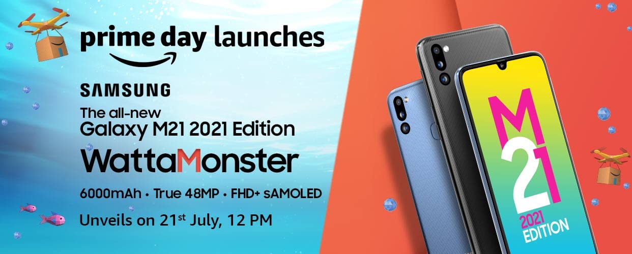 Samsung Galaxy M21 2021 Edition listed on Amazon India's landing page