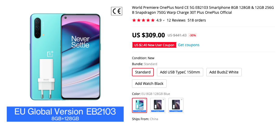 OnePlus Nord CE 5G