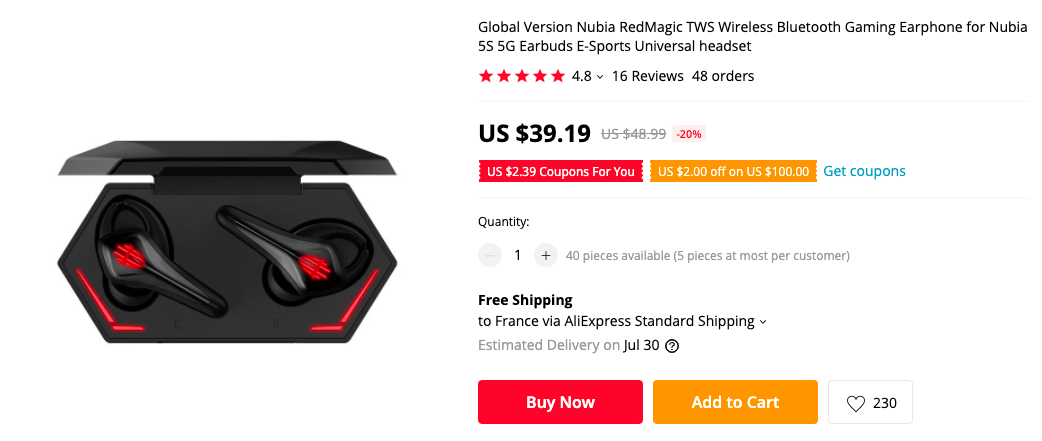 Nubia RedMagic TWS Earphone