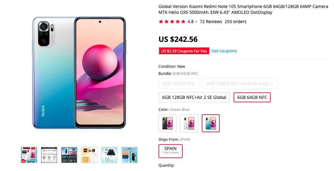 Xiaomi Redmi Note 10S