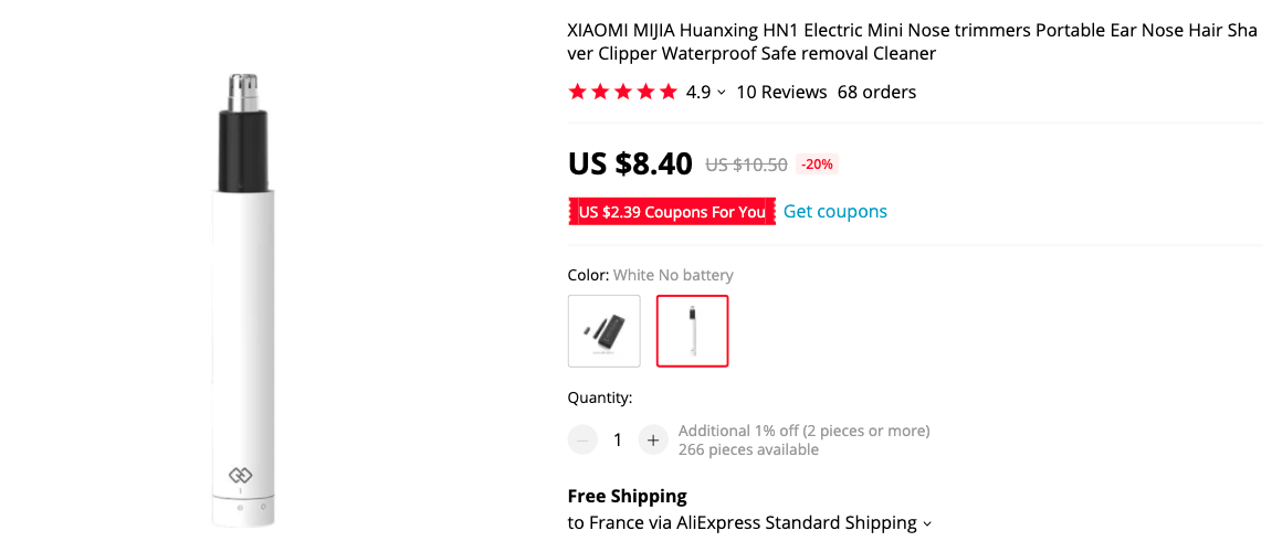Xiaomi Huaxing Nose Hair Trimmer