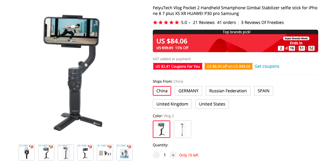 FeiyuTech VLOGpocket 2 Gimbal