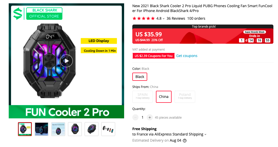 Black Shark Fun Cooler 2 Pro