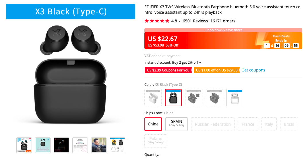 Edifier X3 Wireless Earphone