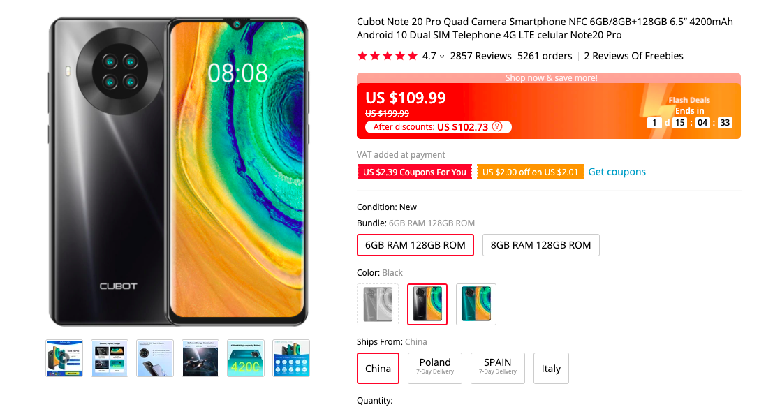 Cubot Note 20 Pro